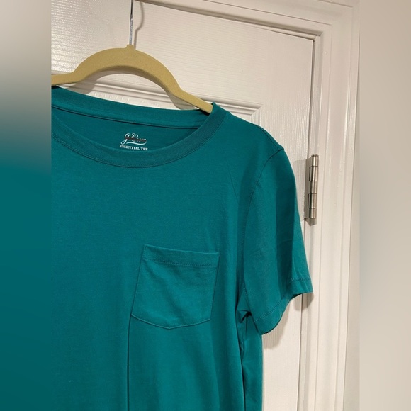 NWOT J. Crew Essentials Size S Teal Blue Cotton Crew Neck Tee Shirt - Picture 5 of 11